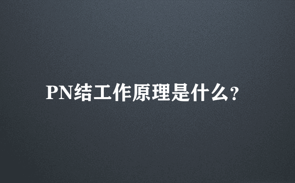 PN结工作原理是什么？