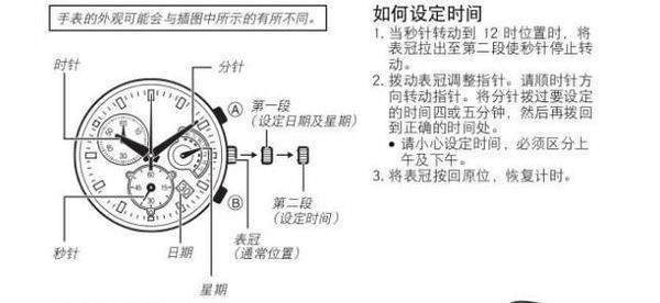 西铁城光动能电波手表怎样对时间