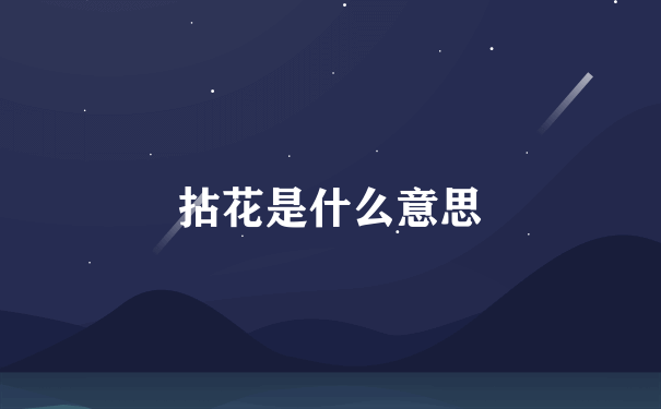 拈花是什么意思