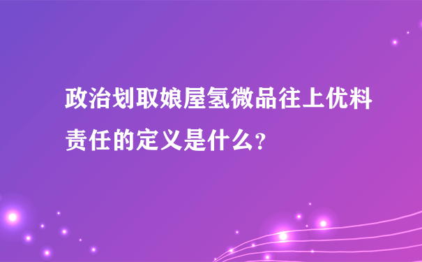 政治划取娘屋氢微品往上优料责任的定义是什么？