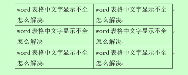 word表格中文字显示不全怎么解决