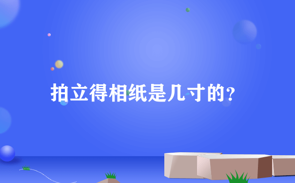 拍立得相纸是几寸的？