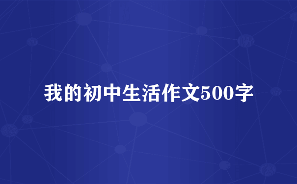 我的初中生活作文500字