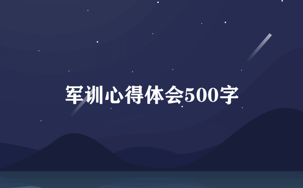 军训心得体会500字