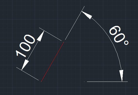 在cad 中直线的角度画直线时怎样输入来自