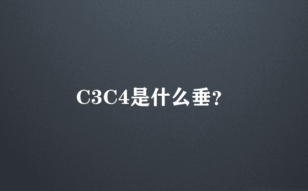 C3C4是什么垂？