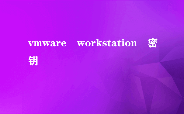 vmware workstation 密钥