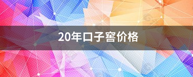 20年口子窖价格