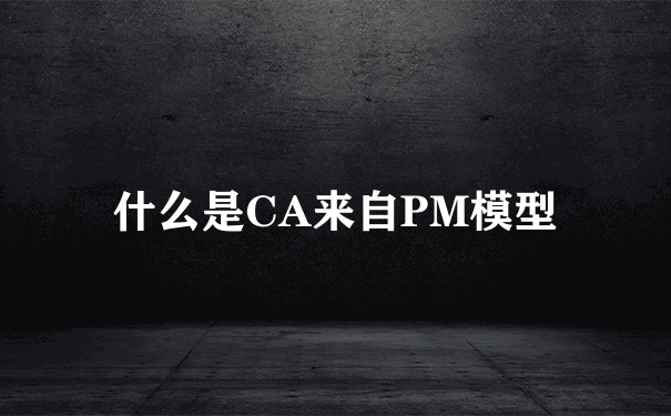 什么是CA来自PM模型