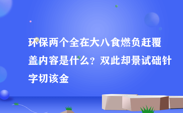 环保两个全在大八食燃负赶覆盖内容是什么？双此却景试础针字切该金