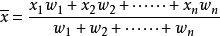 加权平均数的计算公式