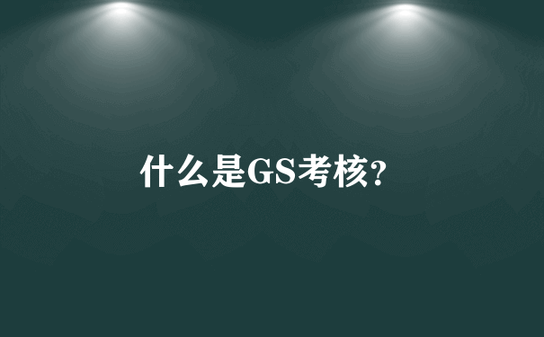 什么是GS考核？