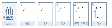 仙的繁体字写法有哪些？