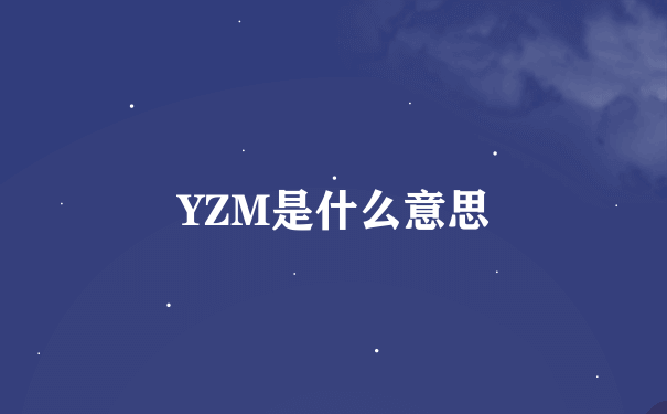 YZM是什么意思