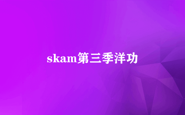 skam第三季洋功