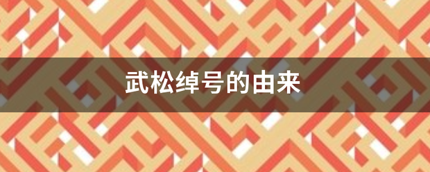 武松绰坏文岩源病口担号的由来