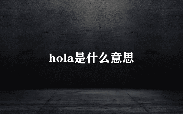 hola是什么意思