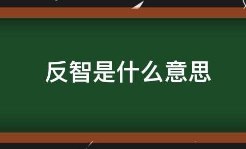 反智是什么意思？