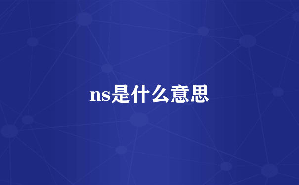 ns是什么意思