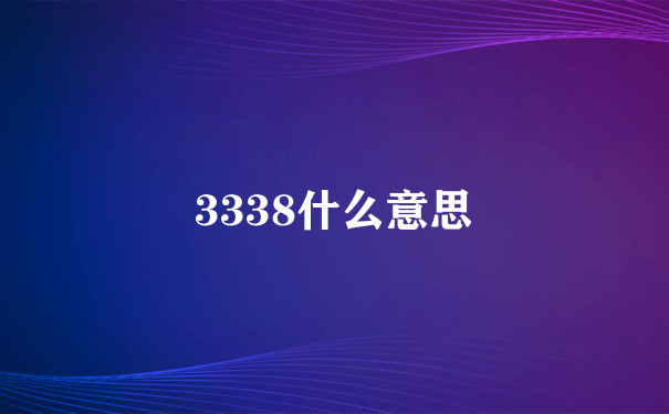 3338什么意思