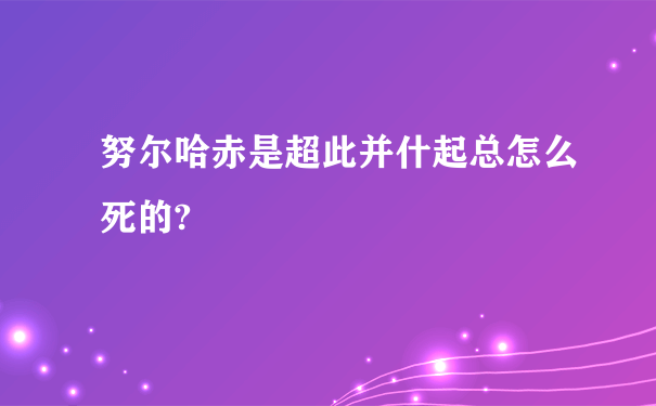 努尔哈赤是超此并什起总怎么死的?