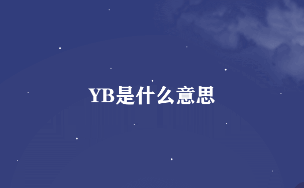 YB是什么意思