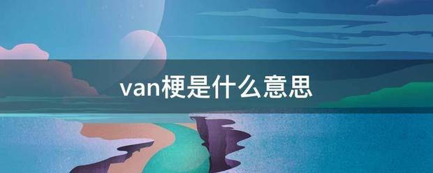 van梗是什么意思