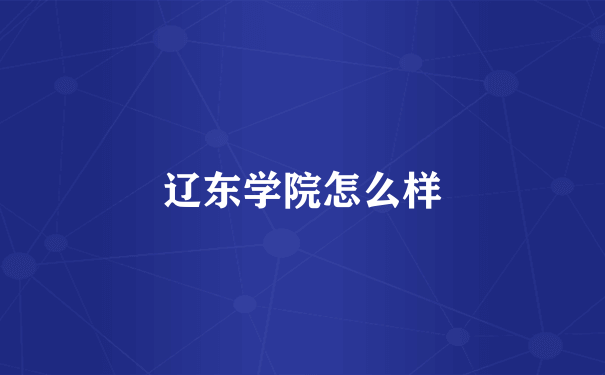 辽东学院怎么样