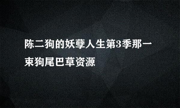 陈二狗的妖孽人生第3季那一束狗尾巴草资源