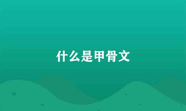 什么是甲骨文