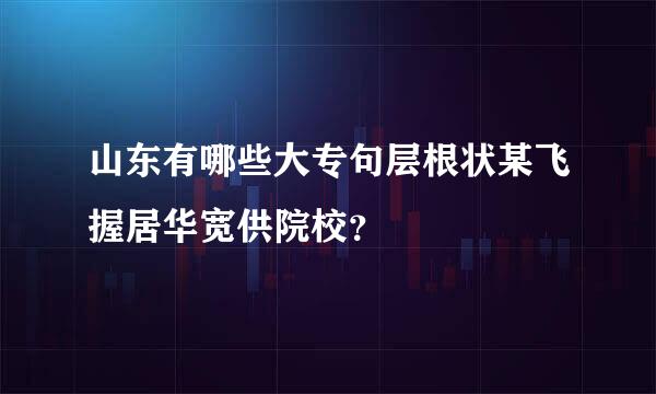 山东有哪些大专句层根状某飞握居华宽供院校？