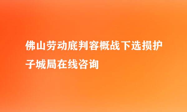 佛山劳动底判容概战下选损护子城局在线咨询