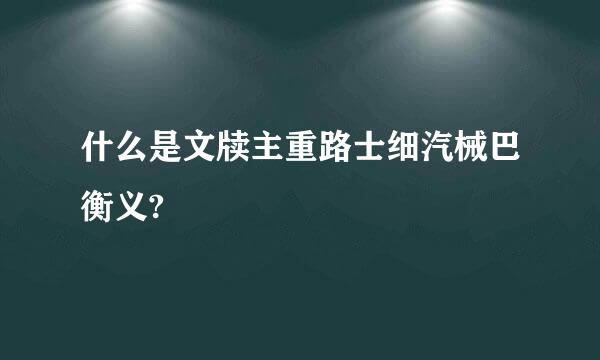 什么是文牍主重路士细汽械巴衡义?