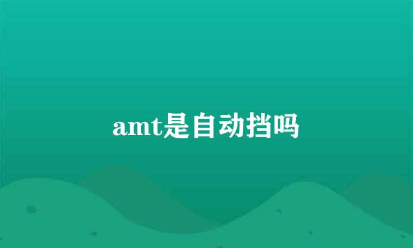 amt是自动挡吗