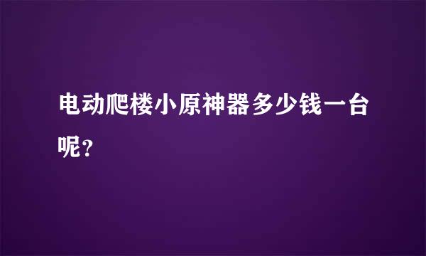 电动爬楼小原神器多少钱一台呢？