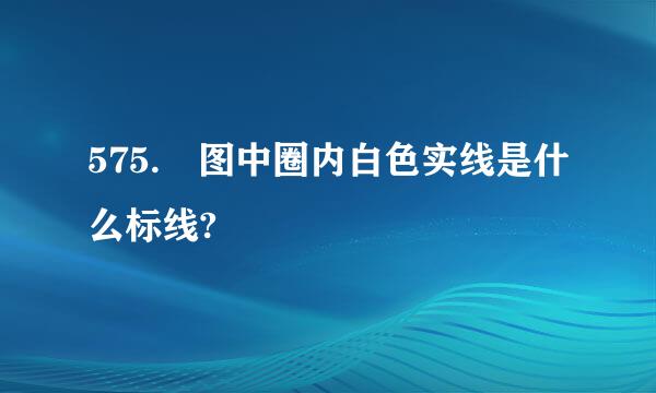 575. 图中圈内白色实线是什么标线?