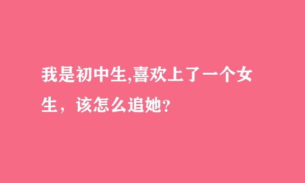 我是初中生,喜欢上了一个女生，该怎么追她？