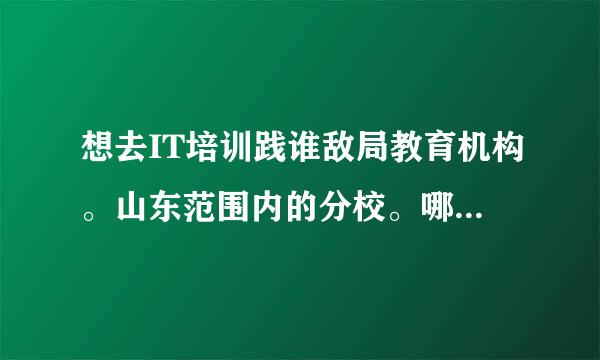 想去IT培训践谁敌局教育机构。山东范围内的分校。哪个不错？