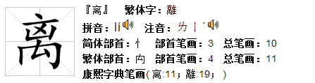 离字的部首是什么