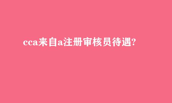 cca来自a注册审核员待遇?