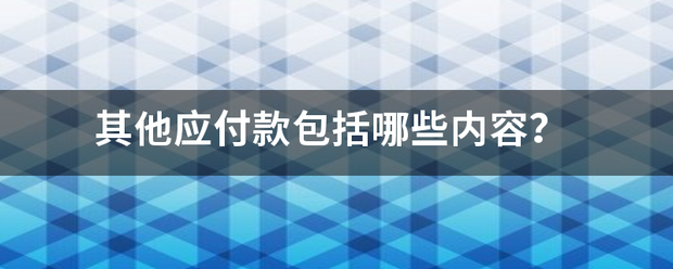 其他应付款包括哪些内容？