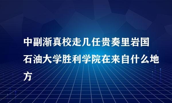 中副渐真校走几任贵奏里岩国石油大学胜利学院在来自什么地方