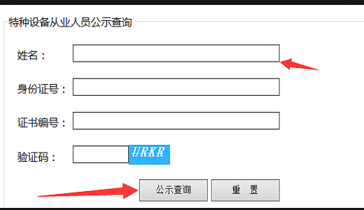 中国特种来自设备作业人员公示信息查询系统官方网站