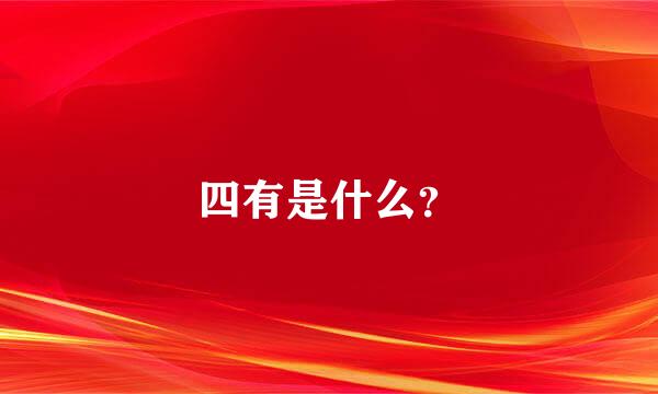 四有是什么？