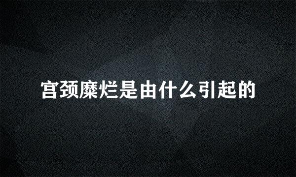 宫颈糜烂是由什么引起的