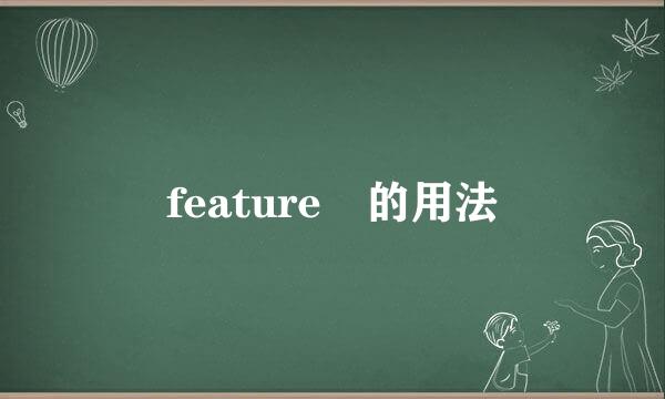 feature 的用法