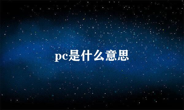 pc是什么意思