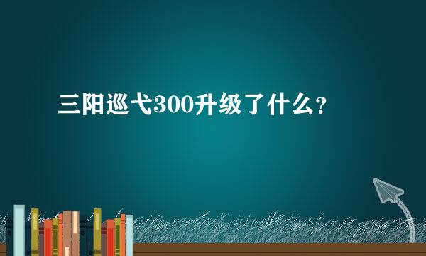 三阳巡弋300升级了什么？