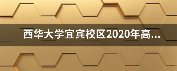 西华大学宜宾校区2020年高考录取线多少？