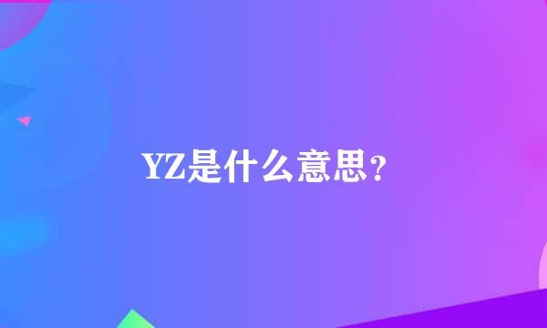 YZ是什么意思？